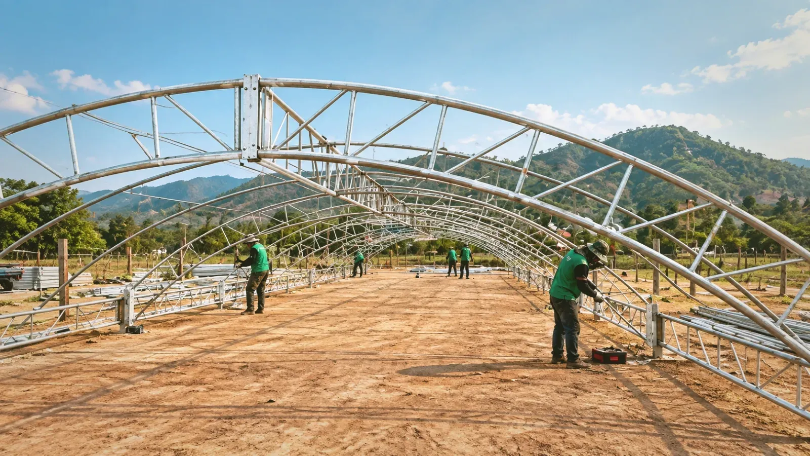 เต็นท์โดมขนาด 12 × 30 เมตร